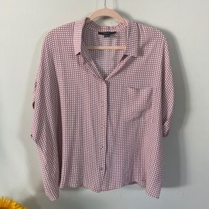 Forever 21 Mauve Gingham Top
